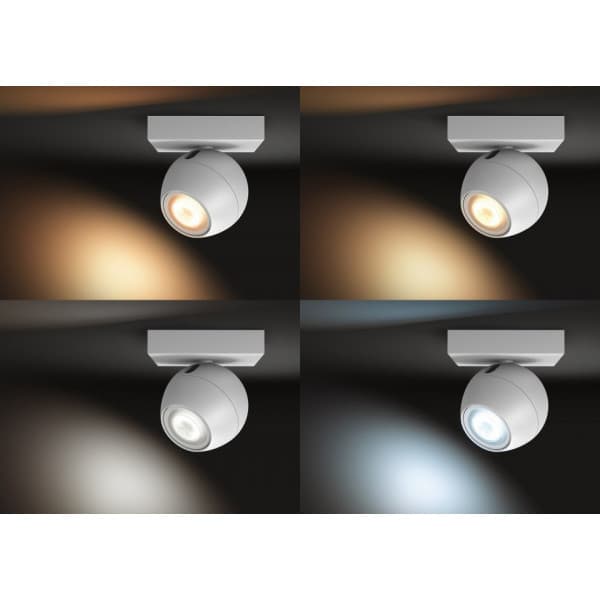 Philips Buckram HUE white ambiance - smartlampe med dæmper, 1-delt, hvid