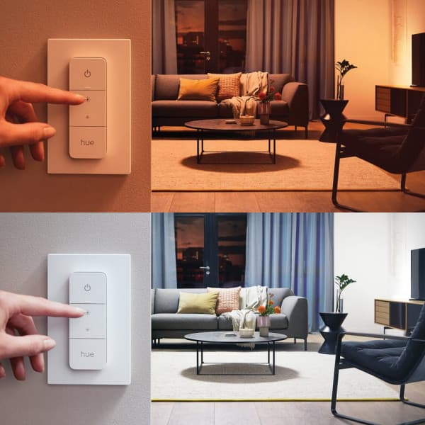Philips Buckram HUE white ambiance - smartlampe med dæmper, 1-delt, hvid