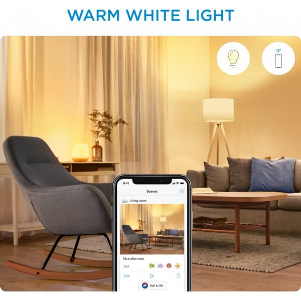 WiZ smartlampa globe, E27, bärnstenfärgat glas, tunable white - vitt ljusnyanser, Wi-Fi, 2000-5000 K, 640 lm, 9 cm