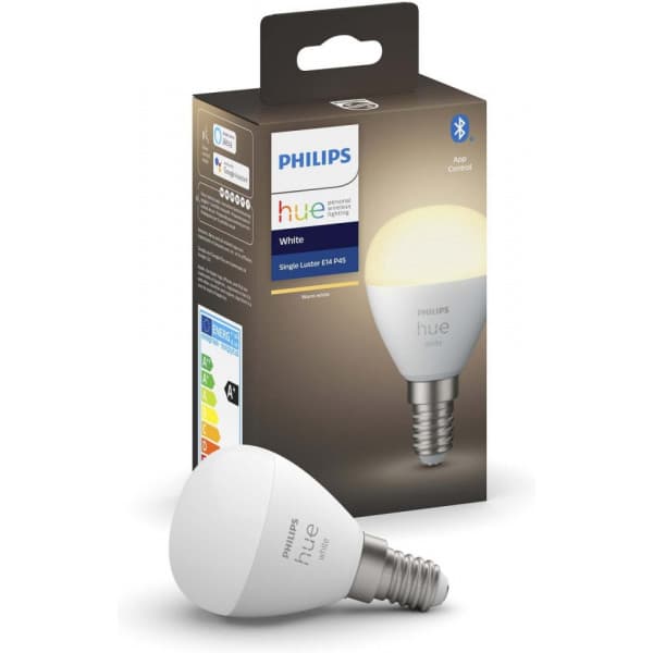 Philips Hue -LED-älylamppu, BT, White, E14, 470 lm, pyöreä