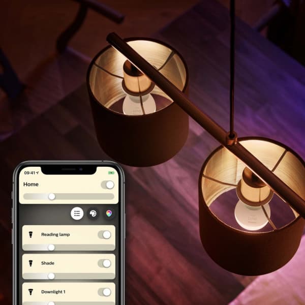 Philips Hue -LED-smartlampa, BT, White, E14, 470 lm, reklamlampa rund, 2 st förpackning