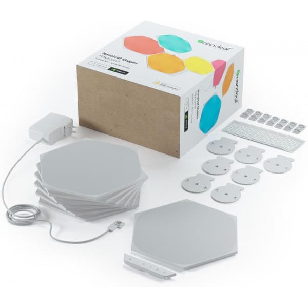 Nanoleaf Shapes Hexagon Starter Kit - startpaket, 9 paneler Vit