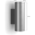 Pikkukuva 11 / 11: Philips Appear HUE Outdoor white and color ambiance -älyspottivalaisin, 25 cm, rst, ulkokäyttöön 2 x 8 W