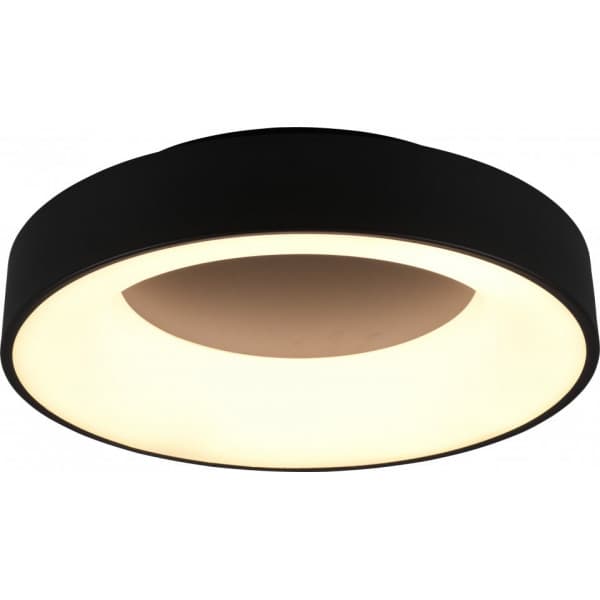 Trio Girona - LED-loftlampe, 45 cm, sort, 3100 lm, 3000 K, switch-dæmper