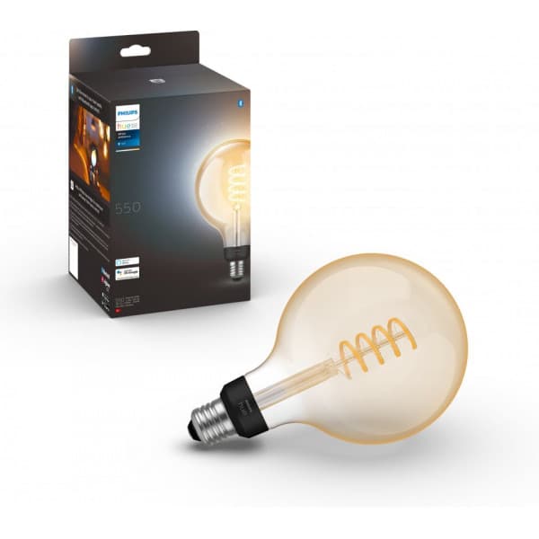 Philips Hue -filamentintelligent lampa, White ambiance Filament Globe, E27, 12,5 cm