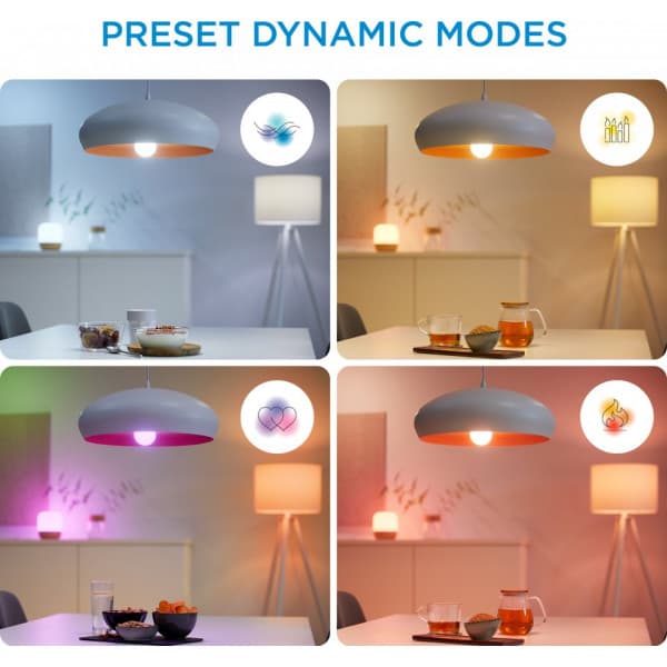 WiZ Squire -bordlampe, RGBW alle farver og nuancer af hvidt lys, Wi-Fi, 620 lm