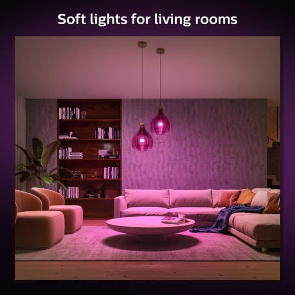 Philips Hue LED-smartlampe, white and color ambiance, E27, 1100 lm, 2-pakning