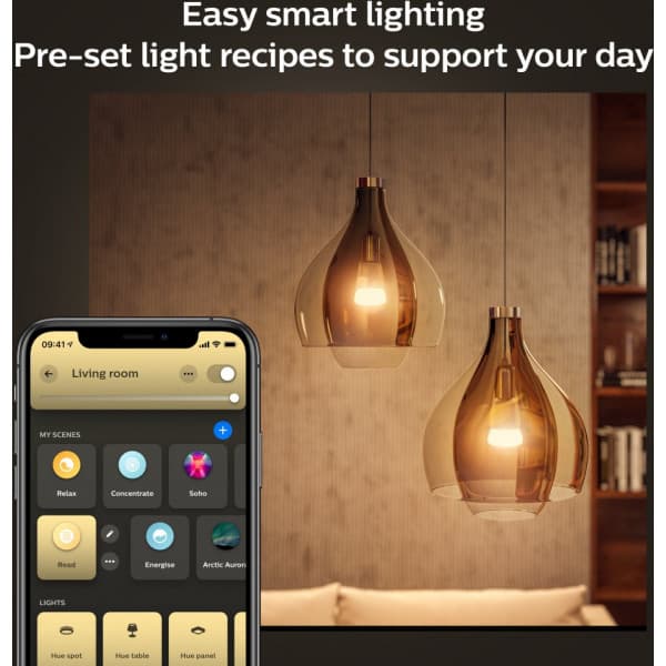 Philips Hue -LED-älylamppu, White Ambiance, E27