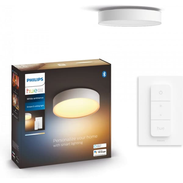 Philips Hue Enrave S white ambiance -älykattovalaisin, pieni, valkoinen