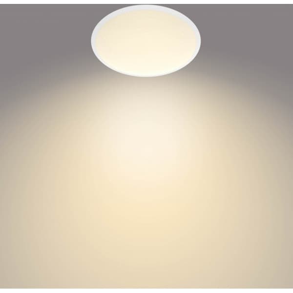 Philips Cavanal -takplafond, rund, hvid, 1200 lm, 2700 K, IP44