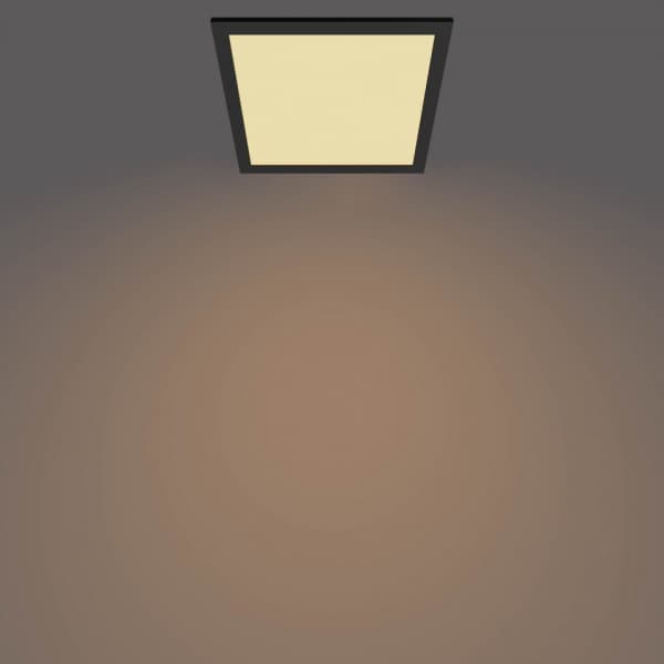 Philips Panel CL560 -loftlampe, firkantet, sort, 1100 lm, 2700K