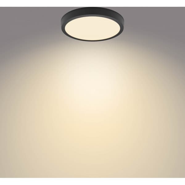 Philips Magneos DL252 -takplafond, rund, svart, 1900 lm, 2700K