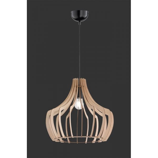 Trio Wood -riippuvalaisin, E27, 44 cm, ruskea