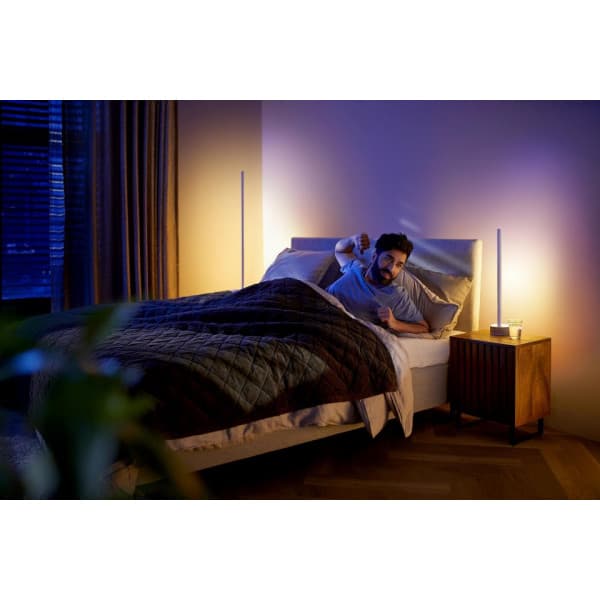 Philips Hue Gradient Signe egetræs - smart bordlampe, egetræ/hvid.
