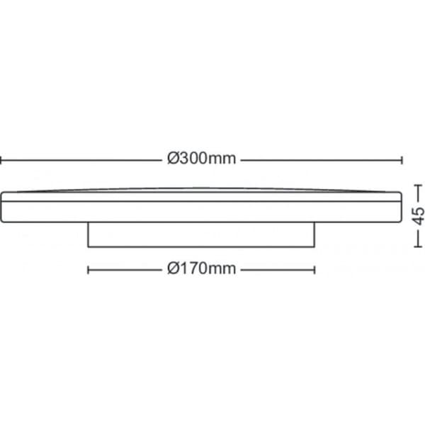 Philips Ozziet CL570 loftlampe, hvid, 30 cm, 1800lm