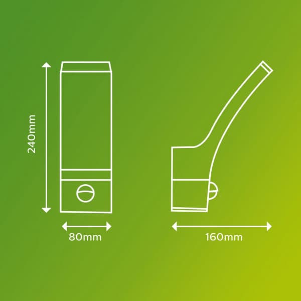 Philips Splay -seinävalaisin, antrasiitti, 4000K, IR