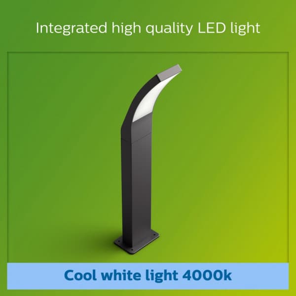 Philips Splay Pedestal -stående lysarmatur, antracit, 4000K