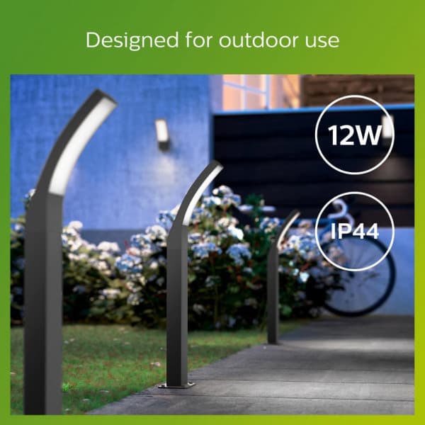 Philips Splay Pedestal -stående lysarmatur, antracit, 4000K