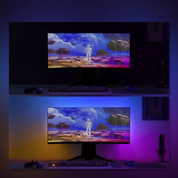 Philips Hue LightStrip Gradient til PC - intelligent LED-lysstrimmel, til 32" skærm