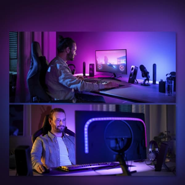 Philips Hue LightStrip Gradient til PC - intelligent LED-lysstrimmel, til 32" skærm