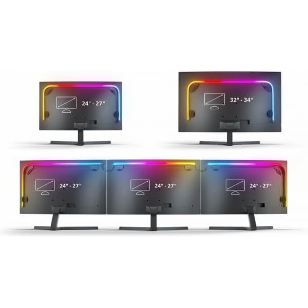 Philips Hue LightStrip Gradient til PC - intelligent LED-lysstrimmel, til 27" skærm