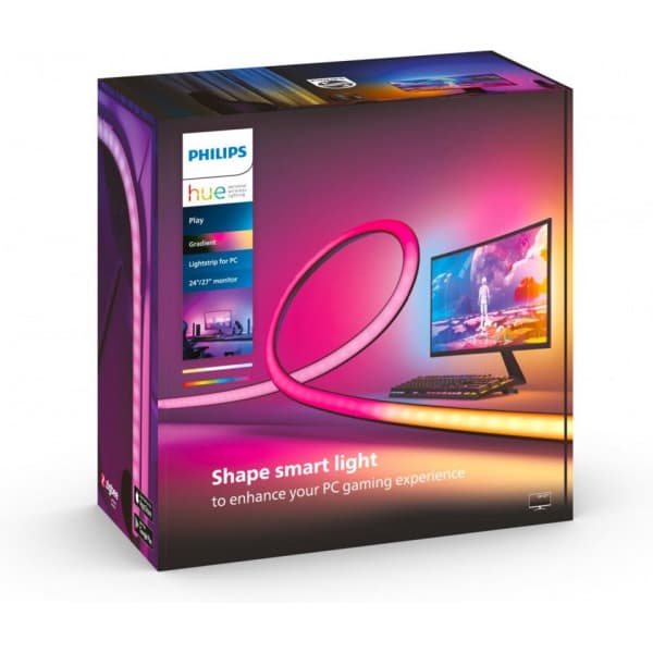 Philips Hue LightStrip Gradient til PC - intelligent LED-lysstrimmel, til 27" skærm