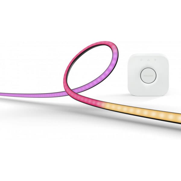 Philips Hue LightStrip Gradient for PC Starter Kit -älykäs LED-valonauha ja Hue Silta, 24-27" näytölle