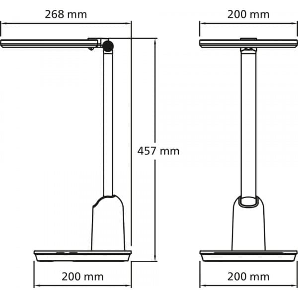 Philips Einstein DSK602 -skrivbordslampa, grå