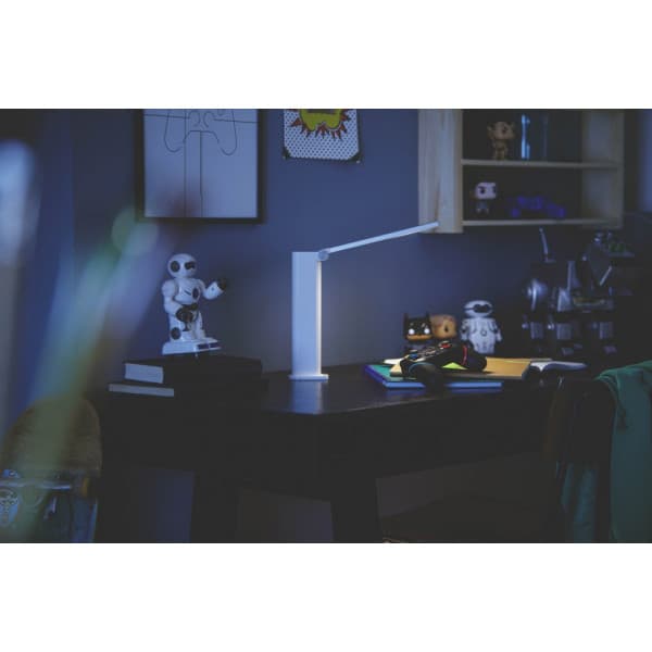 Philips Amber DSK202 - skrivebordslampe, USB-opladbar, hvid