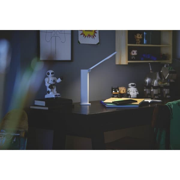 Philips Amber DSK202 - skrivebordslampe, USB-opladbar, hvid