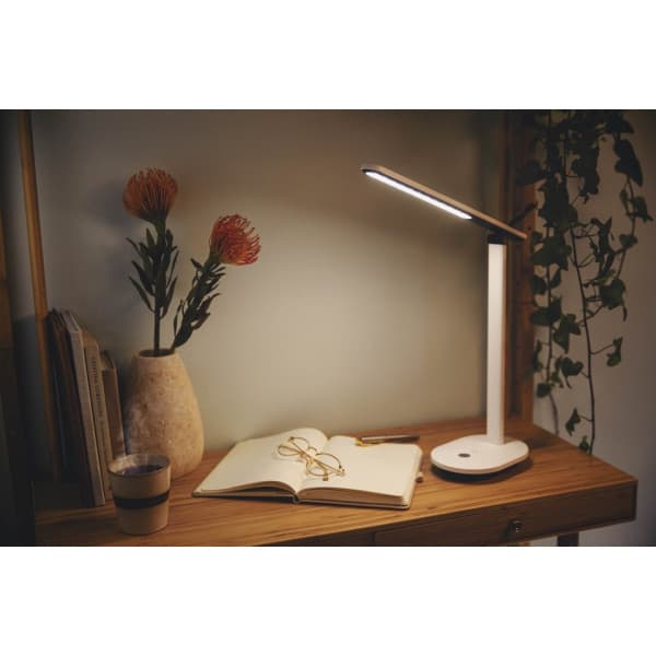Philips Ivory DSK203 - skrivebordslampe, USB-opladelig, hvid
