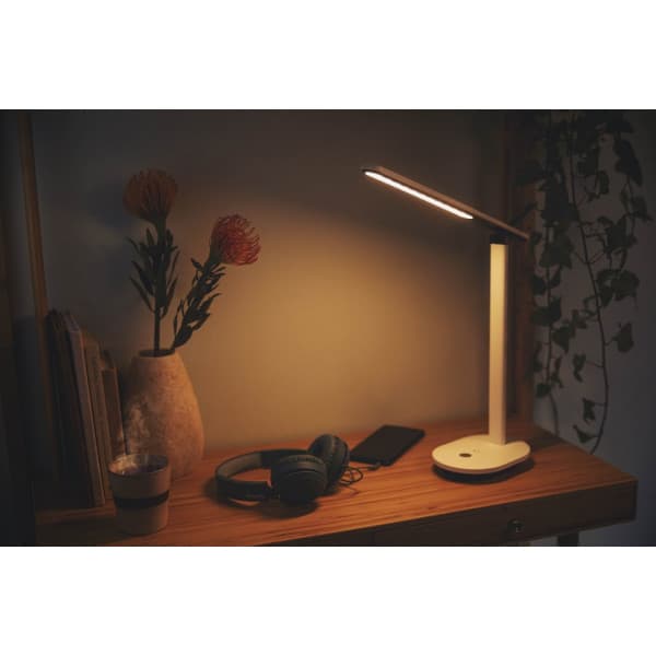 Philips Ivory DSK203 - skrivebordslampe, USB-opladelig, hvid