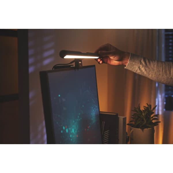 Philips Edison DSK204 -työpöytävalaisin, USB-ladattava, musta