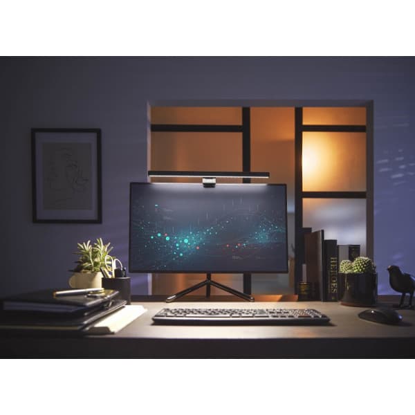 Philips Edison DSK204 -työpöytävalaisin, USB-ladattava, musta