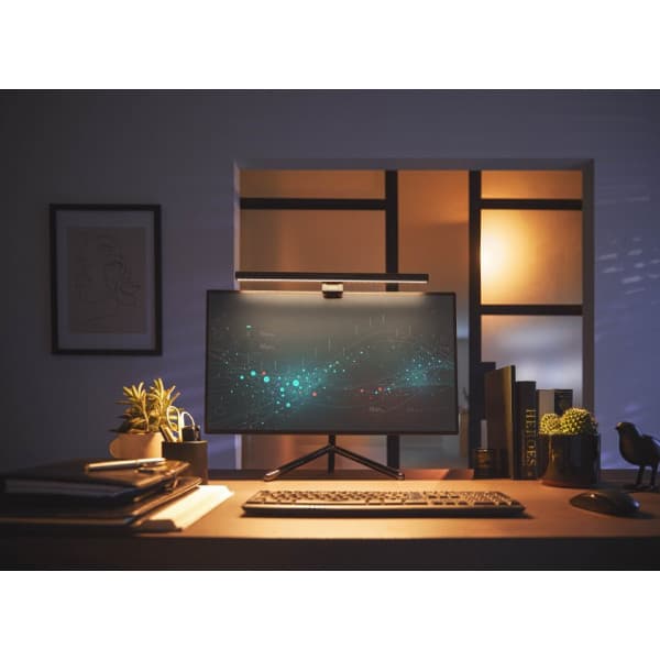 Philips Edison DSK204 -työpöytävalaisin, USB-ladattava, musta