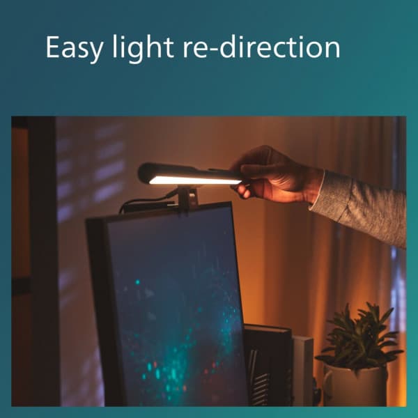 Philips Edison DSK204 -työpöytävalaisin, USB-ladattava, musta