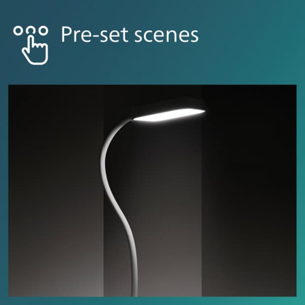 Philips Rock DSK211 - skrivebordslampe, hvid