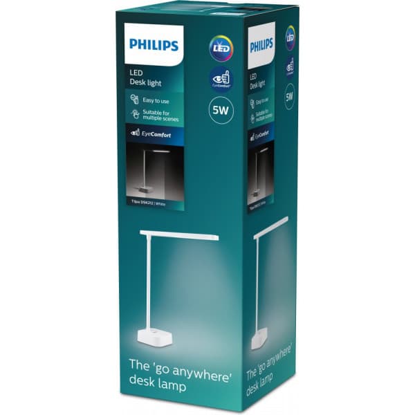 Philips Tilpa DSK212 -työpöytävalaisin, valkoinen