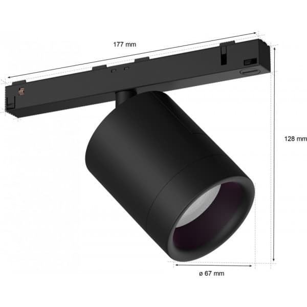 Philips Hue Perifo Cylinder -smart armatur, White and Color Ambiance, svart
