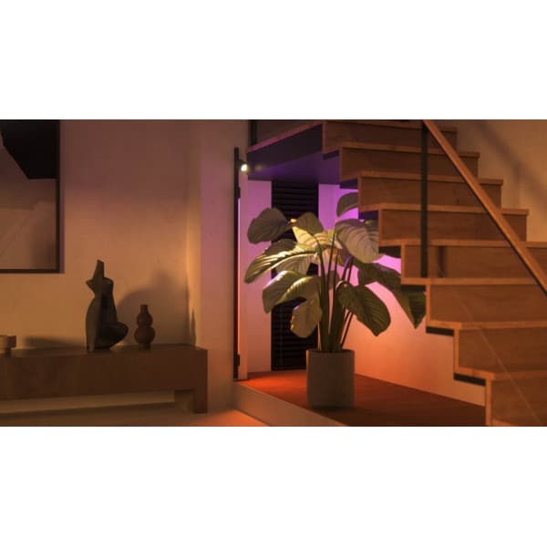 Philips Hue Perifo -smartrakbelysningssatser för startpaket på väggen, White and Color Ambiance, svart