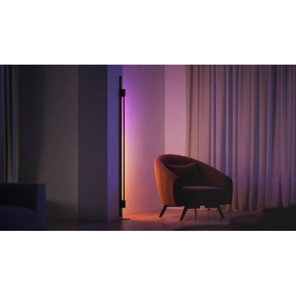 Philips Hue Perifo -smartrakbelysningssatser för startpaket på väggen, White and Color Ambiance, svart