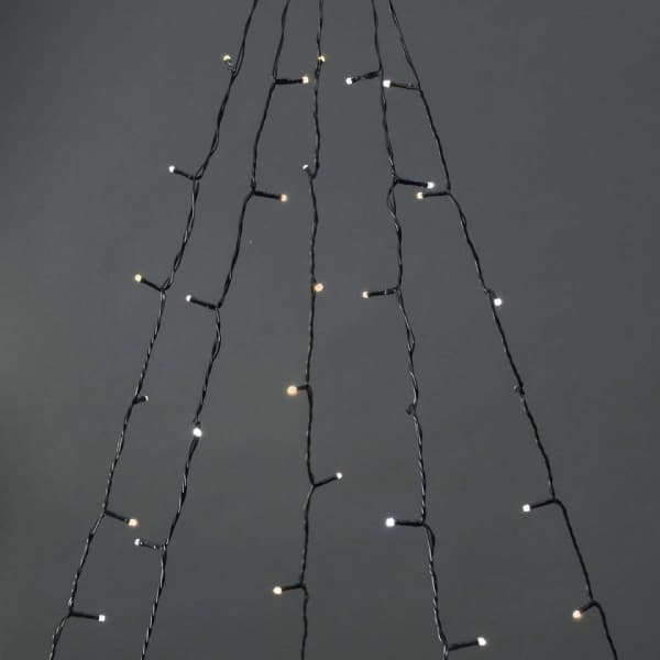 Nedis SmartLife -flagstangens lysskinne, 200 LED, nuancer af hvidt lys, WiFi, 5 x 4 m.