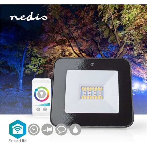 Nedis SmartLife - LED-strålespot, hvidt lys + RGB, Wi-Fi