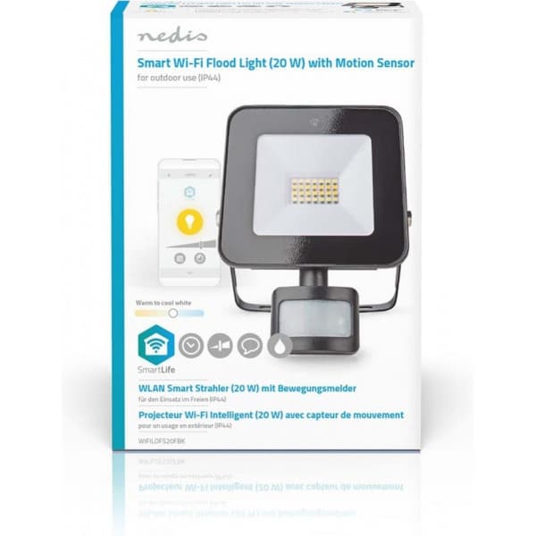 Nedis SmartLife -LED-valonheitin, liiketunnistimella, valkoisen valon sävyt, Wi-Fi