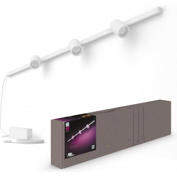 Philips Hue Perifo -smartljusrailsystem startpaket för väggmontering, White and Color Ambiance, vit