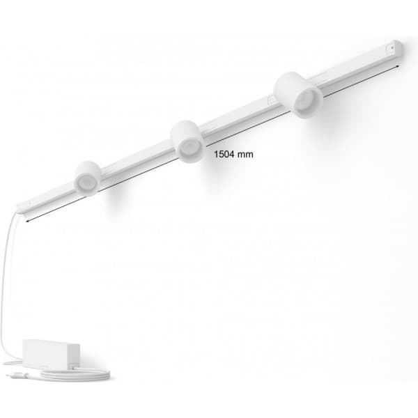 Philips Hue Perifo -smartljusrailsystem startpaket för väggmontering, White and Color Ambiance, vit