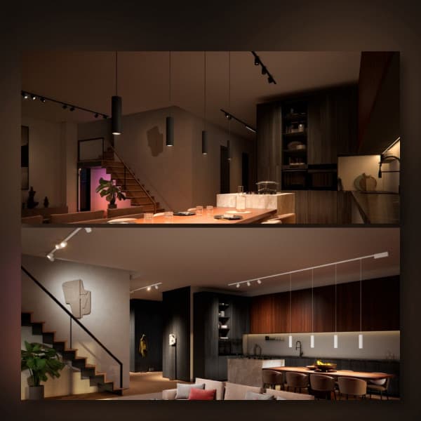 Philips Hue Perifo -smart taklampor serie startpaket, White and Color Ambiance, vit