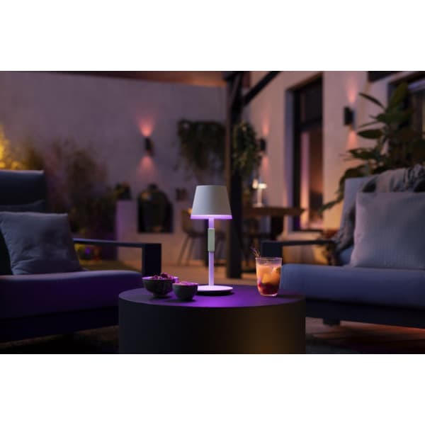 Philips Hue Go -bärbar smart skrivbordslampa, vit