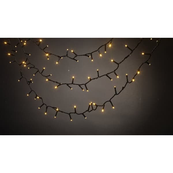 Enne Twinkle batteridriven dekorationsljussats, 200 LED, 5 m, varmvit