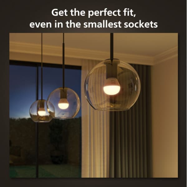 Philips Hue White and Color Ambiance Lysekrone lampe, E14 P45